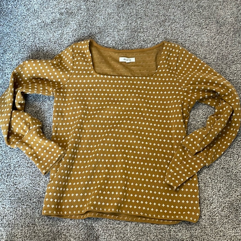 Madewell boat neck long sleeve top